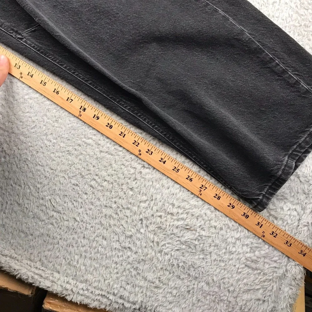 We The Free People Crossroads Straight Jeans Womens 31 (35x30)Washed Black Baggy